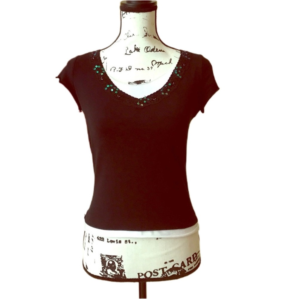 Body Central Sequin Layered Top